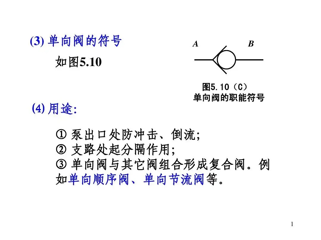 单向阀的符号